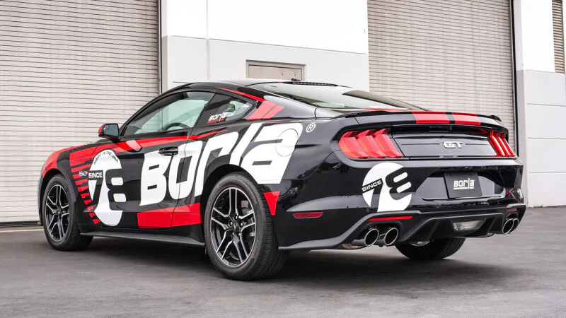 Borla 2018 Ford Mustang GT 5.0L AT/MT 2.5in S-Type Exhaust w/ Valves (Rear Section Only) - Image 2