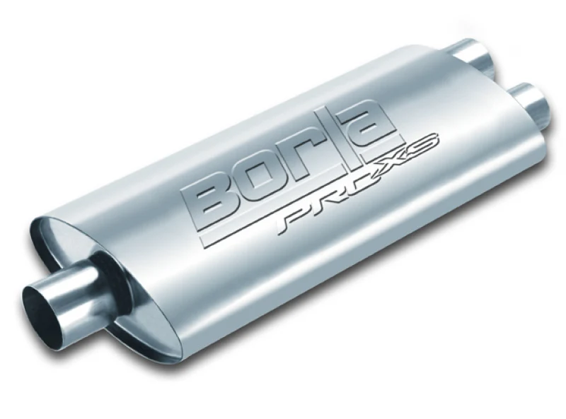 Borla Pro-XS 3in, 2-1/2in, 19in x 9-1/2in x 4in Oval Cen/Dual Turbo XL Muffler - Image 2