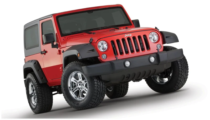 Bushwacker 07-18 Jeep Wrangler Pocket Style Flares 2pc - Black - Image 10