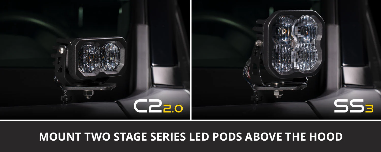 C2 2.0 LED Ditch Light Kit for Toyota RAV4 Sport Yellow Combo - Image 7