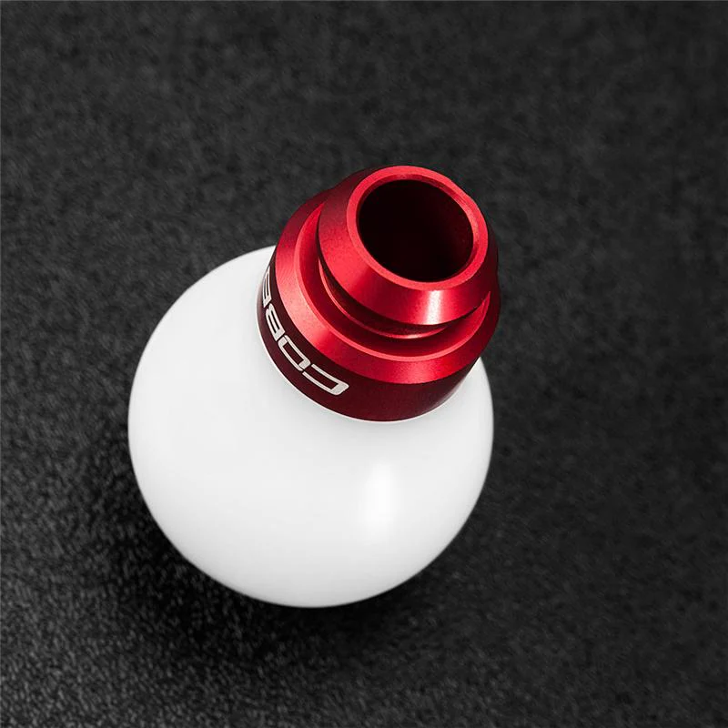 Cobb Subaru 5-Speed COBB Knob - White w/ Race Red - Image 2
