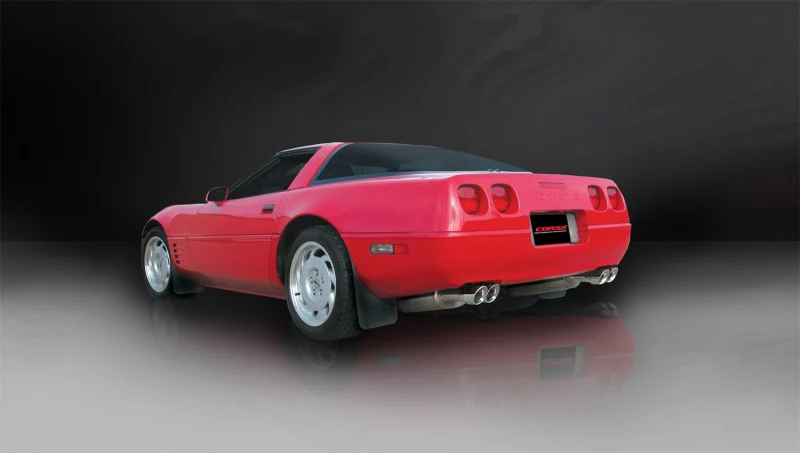 Corsa 1986-1991 Chevrolet Corvette C4 5.7L V8 L98 Polished Sport Cat-Back Exhaust - Image 2