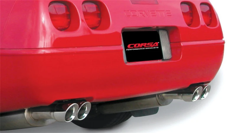 Corsa 1986-1991 Chevrolet Corvette C4 5.7L V8 L98 Polished Sport Cat-Back Exhaust - Image 3