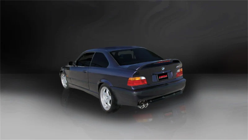 Corsa 1992-1999 BMW 325i/is Coupe E36 Polished Sport Cat-Back Exhaust - Image 3