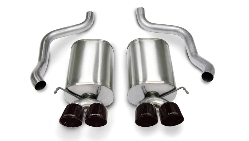 Corsa 2005-2007 Chevrolet Corvette C6 6.0L V8 Black Sport Axle-Back Exhaust - Image 3