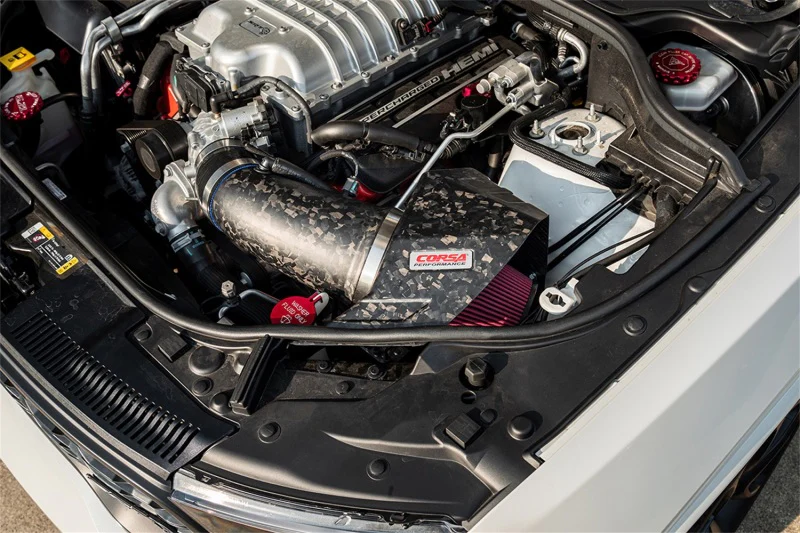 Corsa 2020-2025 Dodge Durango SRT Hellcat Carbon Fiber Air Intake w/ DryTech Forged CF - Black - Image 2