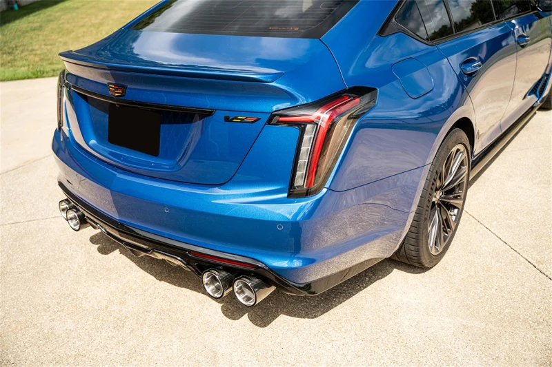 Corsa 2022-25 Cadillac CT5 V Blackwing 3in. Cat-Back w/ Act. Exh. - Dbl X-Pipe - Twin 4.5in. CF Tips - Image 2