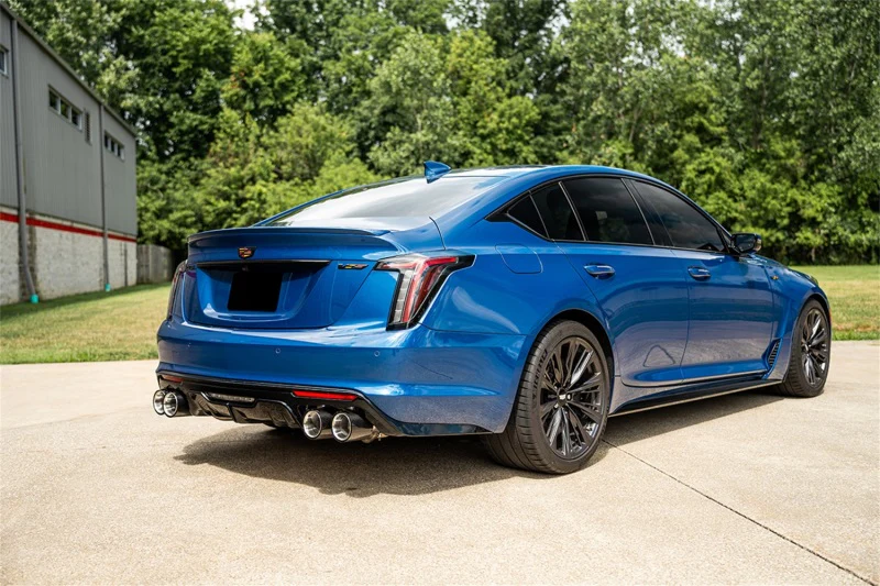 Corsa 2022-25 Cadillac CT5 V Blackwing 3in. Cat-Back w/ Act. Exh. - Dbl X-Pipe - Twin 4.5in. CF Tips - Image 3