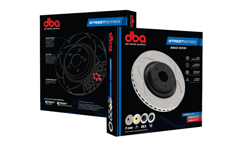DBA 02-09 Subaru WRX / 02-07 STi 10 Stud Hole Rear Slotted Street Series Rotor - Image 5