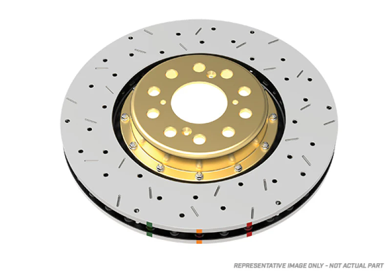 DBA 09+ Nissan 370Z Sport / Infiniti G37 Sport Front Drilled & Slotted 5000 Series 2 Piece Rotors - Image 2