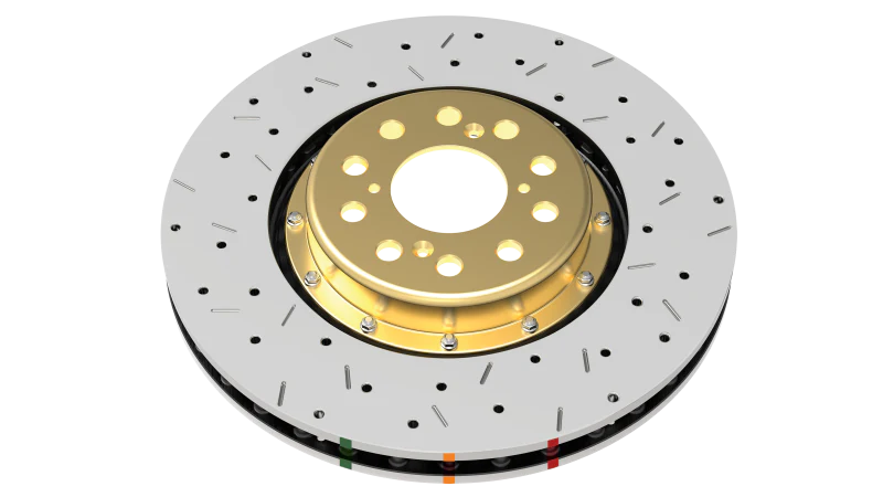 DBA 09+ Nissan 370Z Sport / Infiniti G37 Sport Front Drilled & Slotted 5000 Series 2 Piece Rotors - Image 4