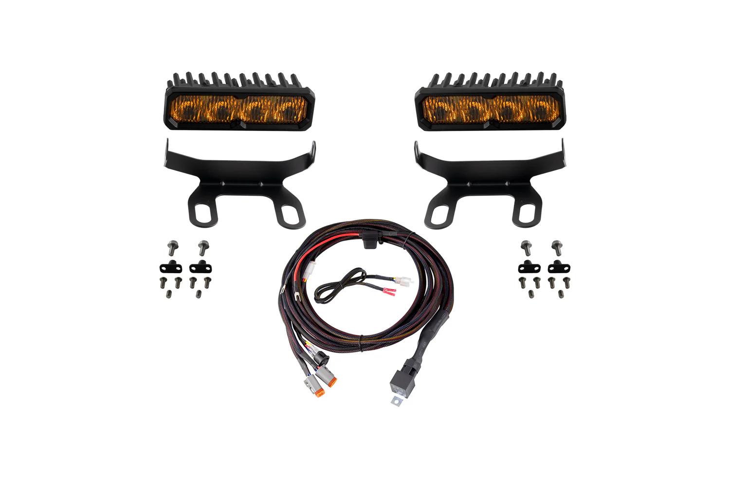 Ram 2013-2018 Standard SS6 Sport LED Kit Yellow Fog