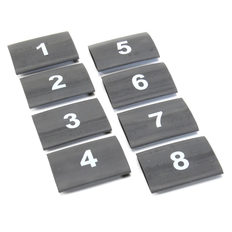 DEI Wire Markers 8pc Set Numbered 1-8 - Black - Image 2