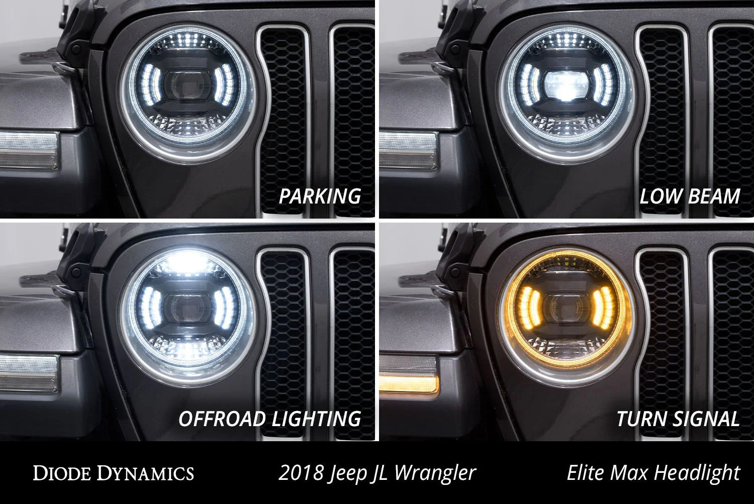 Diode Dynamics Elite LED Headlights for 2018-2025 Jeep JL Wrangler - Image 8