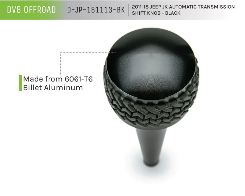 DV8 Offroad 2011-2018 Jeep JK Shift Knob Automatic Black - Image 8