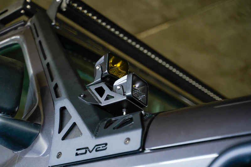 DV8 Offroad 2018+ Jeep Wrangler JLO A Pillar Dual Light Pod Mounts - Image 11