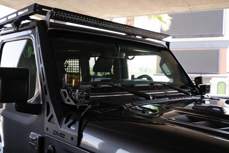 DV8 Offroad 2018+ Jeep Wrangler JLO A Pillar Dual Light Pod Mounts - Image 5