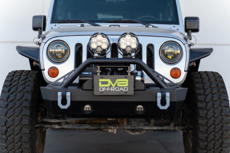 DV8 Offroad Fairlead Mounted Flip-Up License Plate Bracket - Image 2