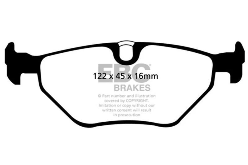 EBC 01-03 BMW 525i 2.5 (E39) Redstuff Rear Brake Pads - Image 2
