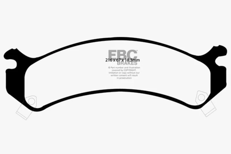 EBC 02 Chevrolet Avalanche 8.1 (2500) Greenstuff Front Brake Pads - Image 5