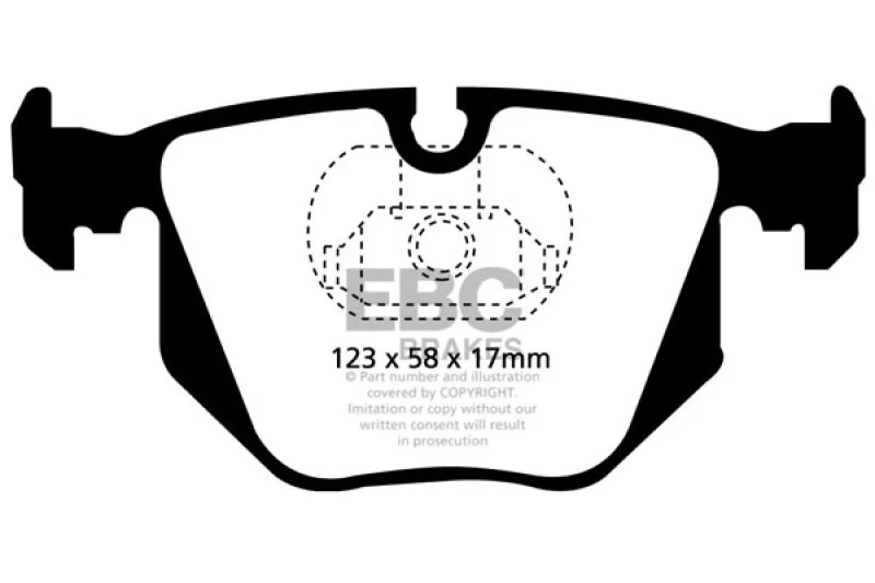 EBC 04-06 BMW X3 2.5 (E83) Greenstuff Rear Brake Pads - Image 2