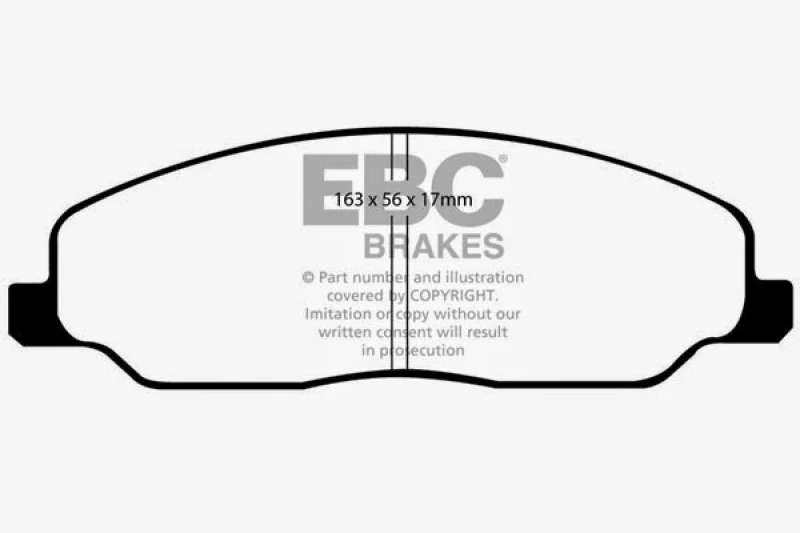 EBC 05-10 Ford Mustang 4.0 Bluestuff Front Brake Pads - Image 3