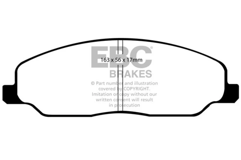 EBC 05-10 Ford Mustang 4.0 Bluestuff Front Brake Pads - Image 4