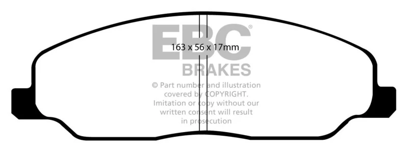 EBC 05-10 Ford Mustang 4.0 Bluestuff Front Brake Pads - Image 6