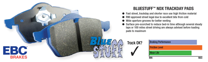 EBC 05-10 Ford Mustang 4.0 Bluestuff Front Brake Pads - Image 7