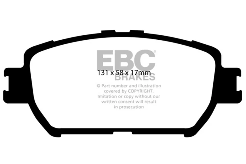 EBC 06-07 Lexus GS300 3.0 Redstuff Front Brake Pads - Image 2