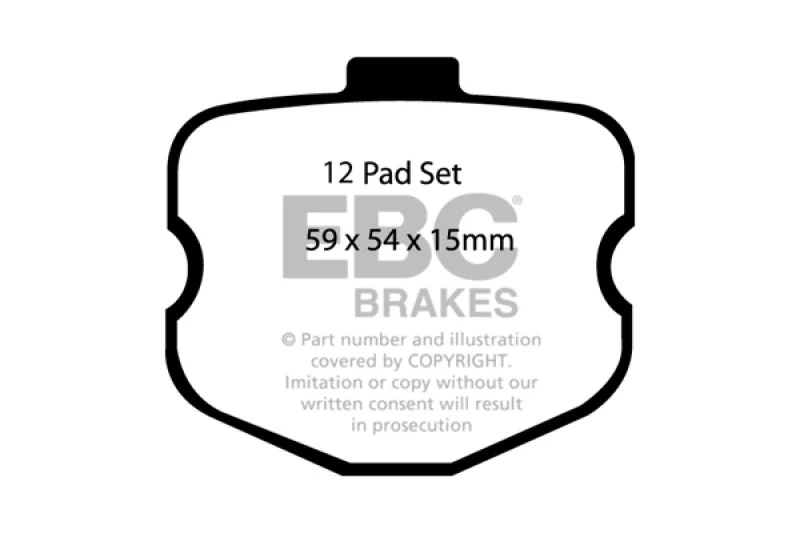 EBC 06-08 Chevrolet Corvette (C6) 7.0 (Z06) Redstuff Front Brake Pads - Image 2