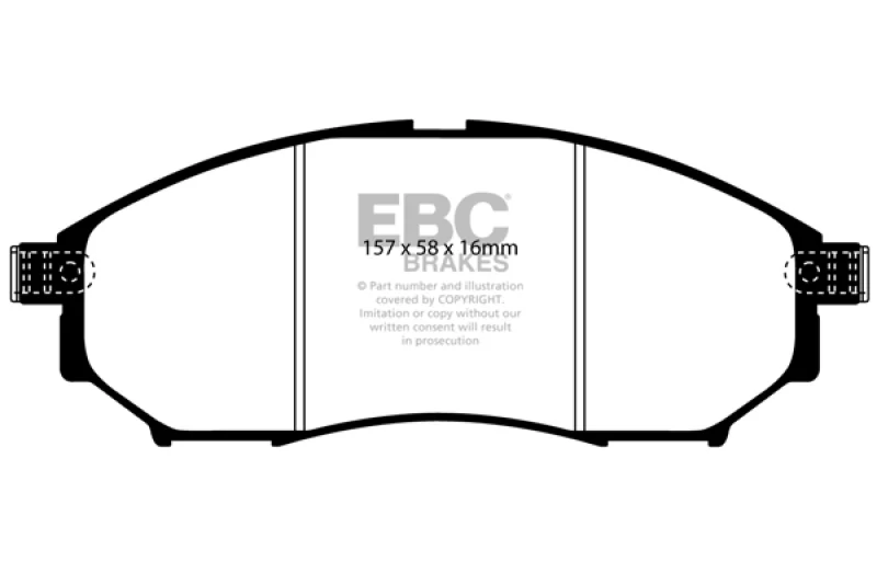 EBC 08-13 Infiniti EX35 3.5 Yellowstuff Front Brake Pads - Image 6