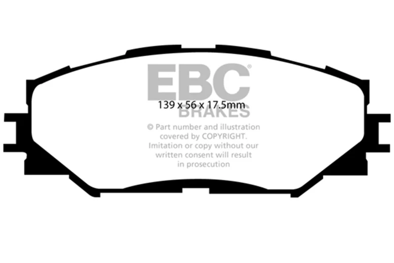 EBC 10-12 Lexus HS250h Hybrid 2.4L Bluestuff Front Brake Pads - Image 4
