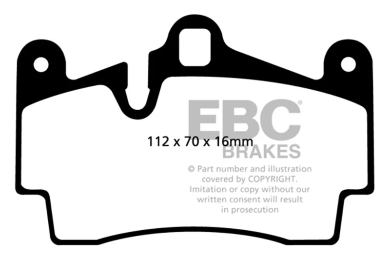 EBC 11-15 Audi Q7 3.0 Supercharged Ultimax2 Rear Brake Pads - Image 2