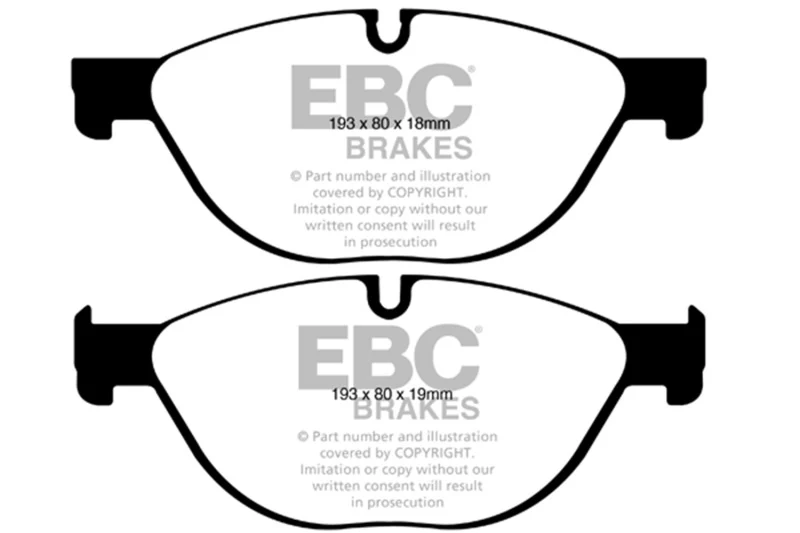 EBC 12-13 BMW 528 2.0 Turbo (F10) Performance Redstuff Front Brake Pads - Image 2