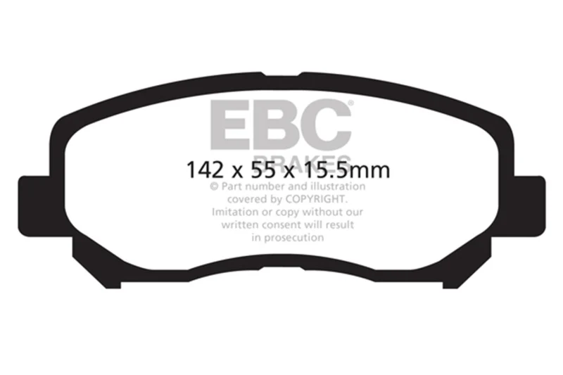 EBC 12+ Mazda CX-5 2 Redstuff Front Brake Pads - Image 2