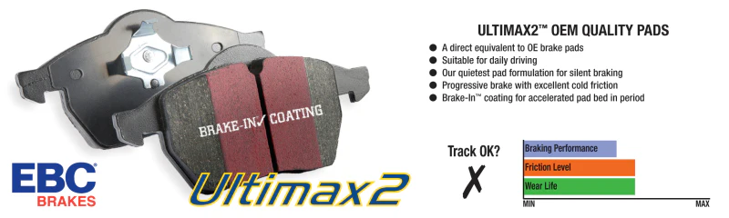 EBC 13+ Honda Accord Coupe 2.4 EX Ultimax2 Front Brake Pads - Image 5