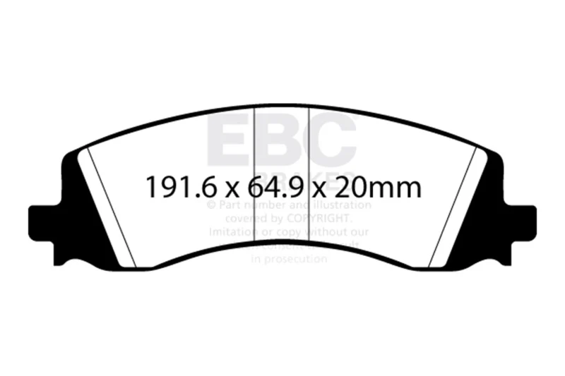 EBC 2020+ Ram 2500 HD 6.4L Greenstuff Rear Brake Pads - Image 2