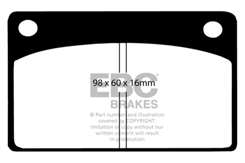 EBC 66-68 Volvo 140 1.8 Yellowstuff Front Brake Pads - Image 2