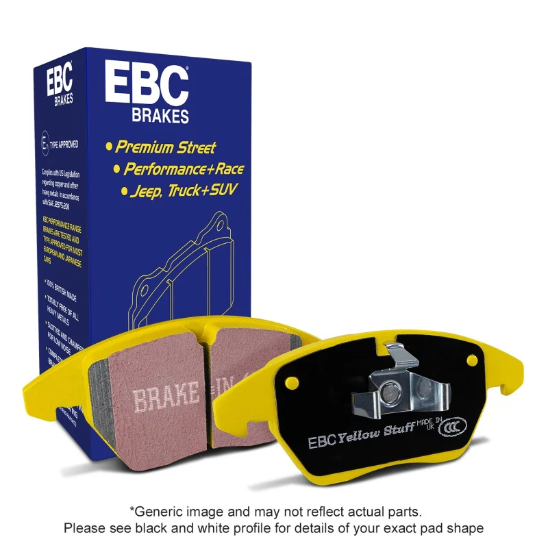 EBC 66-68 Volvo 140 1.8 Yellowstuff Front Brake Pads - Image 3