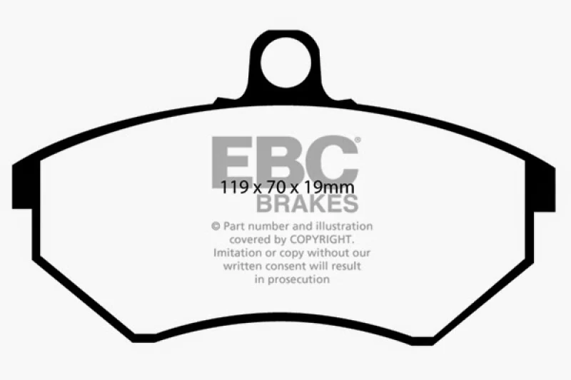 EBC 89-93 Volkswagen Corrado 1.8 Supercharged Redstuff Front Brake Pads - Image 6