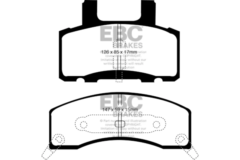 EBC 90-93 Chevrolet C20 8600 LB Yellowstuff Front Brake Pads - Image 2
