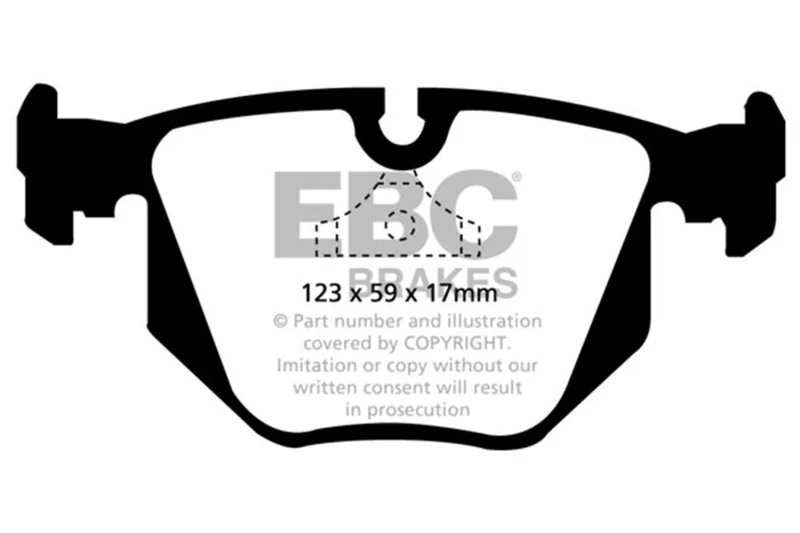 EBC 94-99 BMW M5 3.8 (E34) Redstuff Rear Brake Pads - Image 2