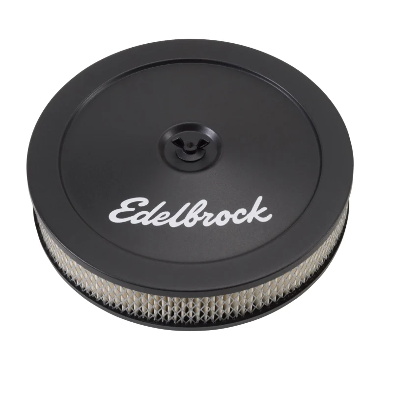 Edelbrock Air Cleaner Pro-Flo Series Round Steel Top Paper Element 10In Dia X 3 5In Black - Image 2