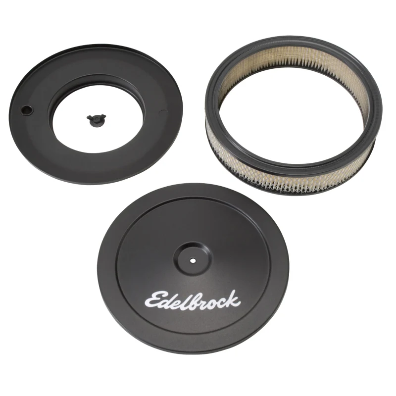 Edelbrock Air Cleaner Pro-Flo Series Round Steel Top Paper Element 10In Dia X 3 5In Black - Image 5