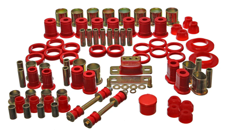 Energy Suspension 66-72 Oldsmobile Cutlass/442/F-85/Europa Red Hyper-flex Master Bushing Set - Image 2