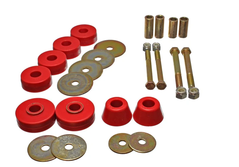 Energy Suspension Chevy Pickup Body Mounts - Red - Image 2