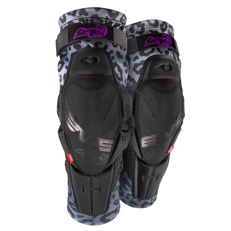 EVS Slayco96 Knee Guard Pair Ghost/Leopard - Small/Medium - Image 2