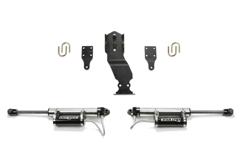 Fabtech 17-21 Ford F250/F350 4WD Dual Steering Stabilizer System w/DL 2.25 Resi Shocks - Image 2