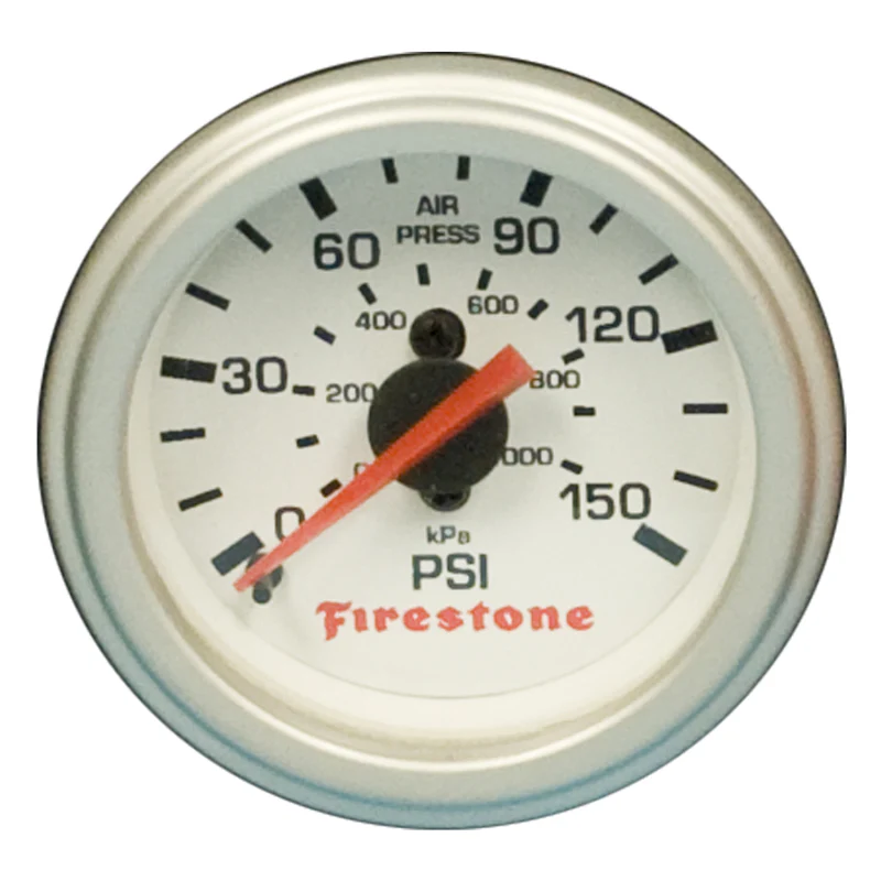 Firestone Replacement Single Pressure Gauge - White Face (For PN 2225 / 2229 / 2196) (WR17609181) - Image 2